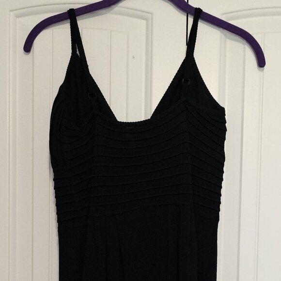 NWT Women's Adrienne Vittadini Sheath Dress Black Spaghetti Strap Size M - Picture 2 of 9